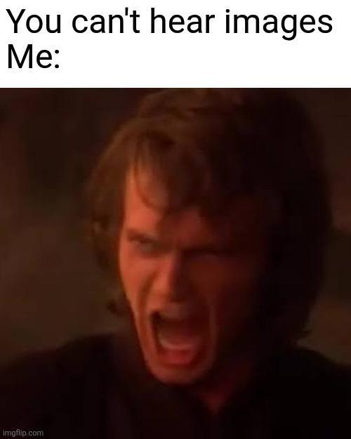You can't hear images Me: imgflip.com