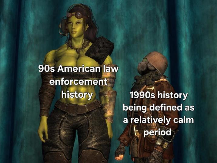 90s American law enforcement history 1990s history being defined as a relatively calm period www