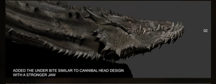 ADDED THE UNDER BITE SIMILAR TO CANNIBAL HEAD DESIGN WITH A STRONGER JAW 02 22