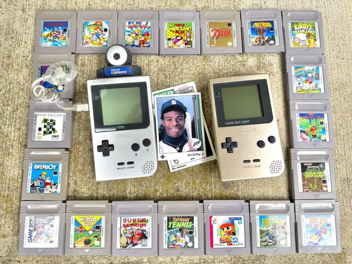 PIPE DREAM PAPERBOY Tintendo GAME BUT GAME B BLADES DESTREL WORLD CUP GAME BOY camera GAMEBOY Writendo SELECT START B CLES WARIOLAND ELDA Bo Jackson QUARTERBACK RANDALL INGHAM Ken Griffey Jr. GAMEBOY METROID TRCOMO CAME BOY KIRBYS DREAMLAND Besanta GAME BOY KIRBY DREAMLAND GAME BOY LIGHT Hintondd GAME BOY SELECT START ULTRA CAM 201 FALL OF THE FOOT CLAN Mesende GAMEBOY Hintendo GAME BOY Wintherda CAME BOY GAME BOY Wintendo GAMEBOY SUPER TOPRANK TENNIS FOOTBALL WAVE RACE