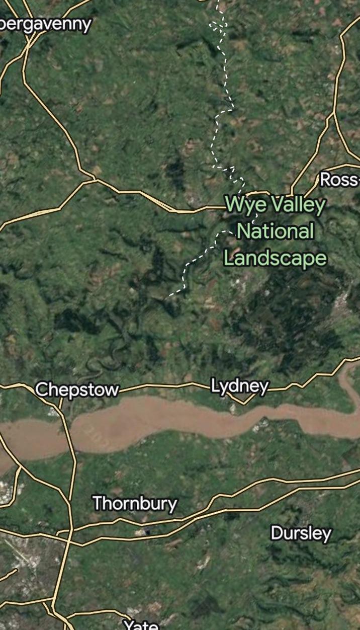 Dergavenny Wye Valley National Landscape Ross Chepstow Lydney Thornbury Dursley Yate