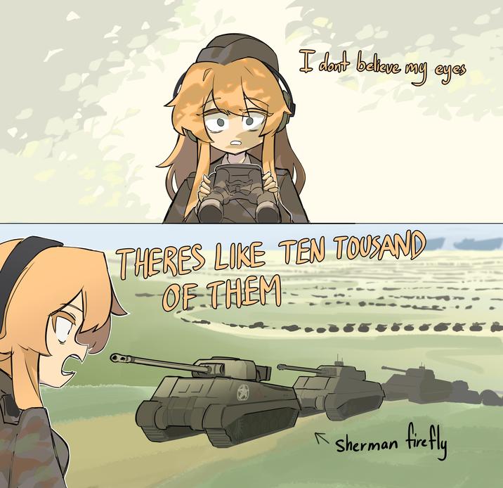I don't believe my eyes THERES LIKE TEN TOUSAND OF THEM 141 * Sherman firefly