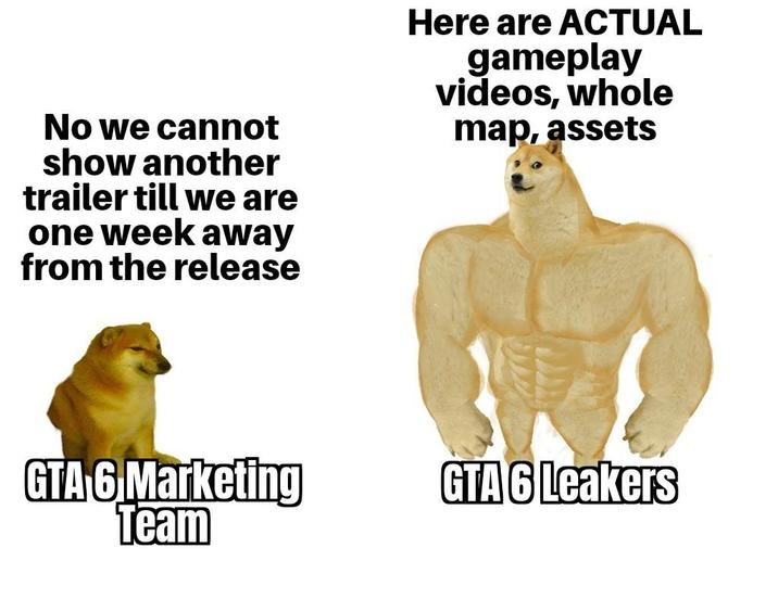 No we cannot show another trailer till we are one week away from the release Here are ACTUAL gameplay videos, whole map, assets GTA 6 Marketing Team GTA 6 Leakers