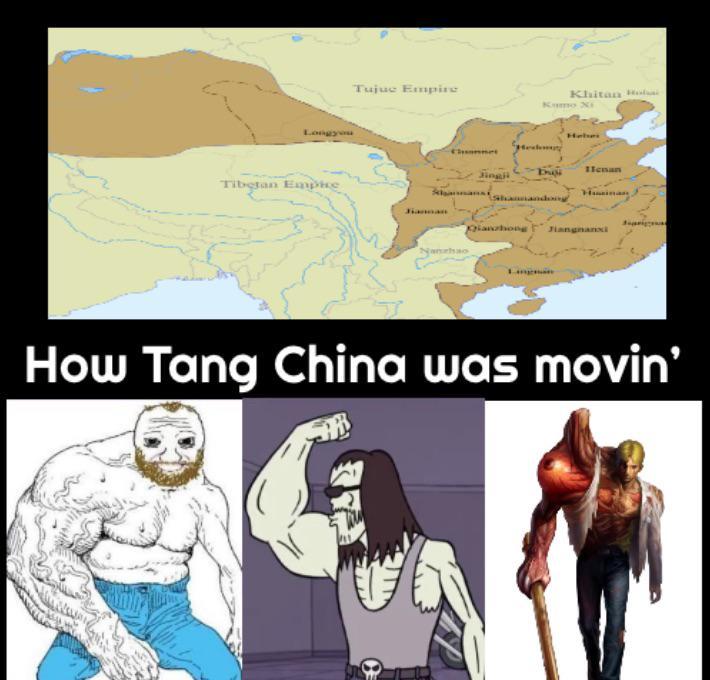 Longyou Tibetan Empe Tujue Empire Khitan Hol Kamo Xi Henan Duli Jingji Shannandong Cianzhong Jiangnanxi How Tang China was movin'