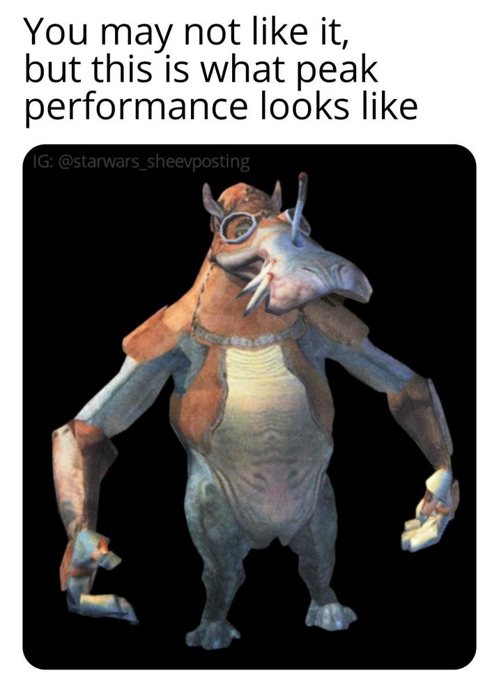 You may not like it, but this is what peak performance looks like IG: @starwars_sheevposting