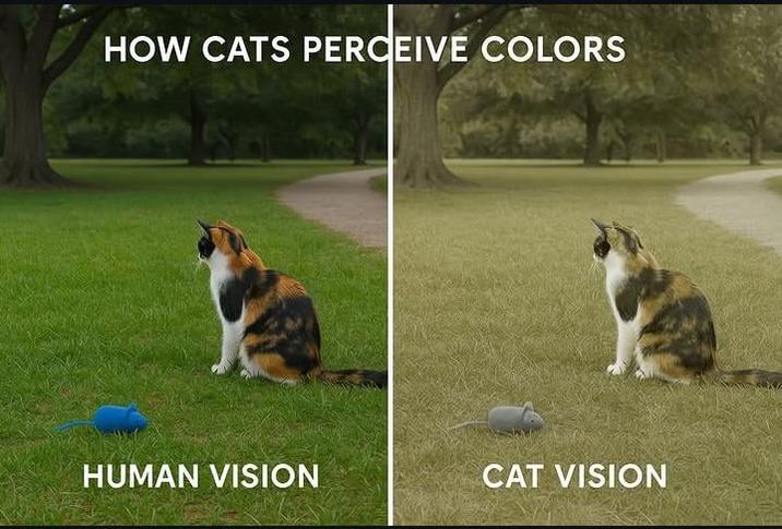 HOW CATS PERCEIVE COLORS HUMAN VISION CAT VISION
