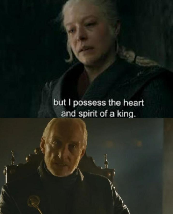 but I possess the heart and spirit of a king.