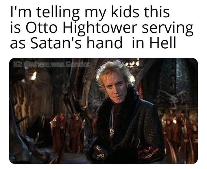 I'm telling my kids this is Otto Hightower serving as Satan's hand in Hell IG:where.wan.Gordo