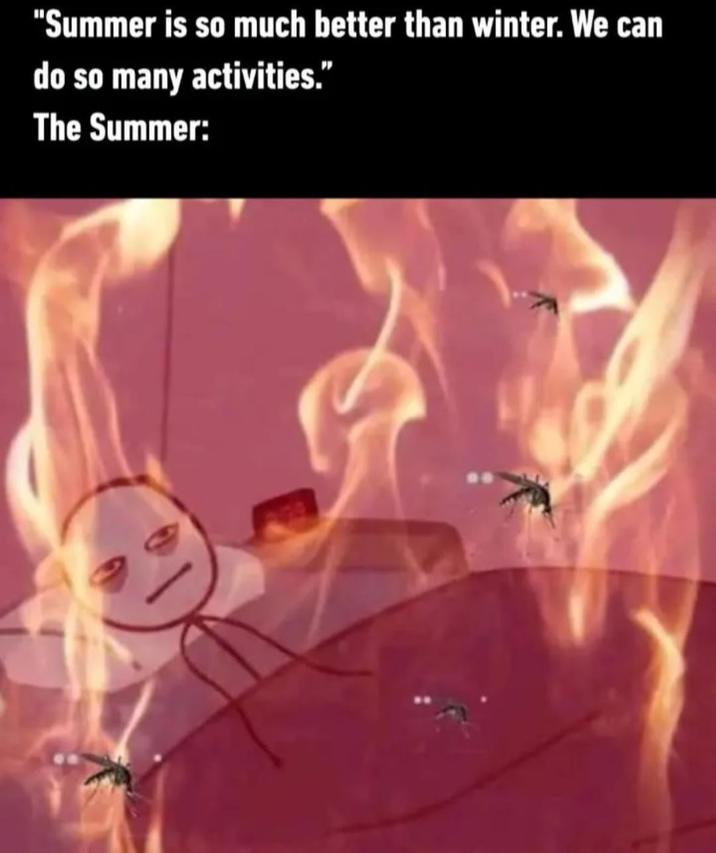 "Summer is so much better than winter. We can do so many activities." The Summer: