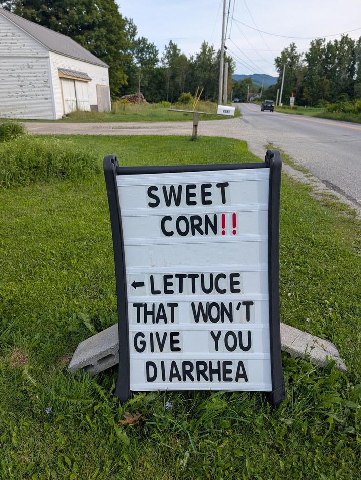 SWEET CORN!! LETTUCE THAT WON'T GIVE YOU DIARRHEA