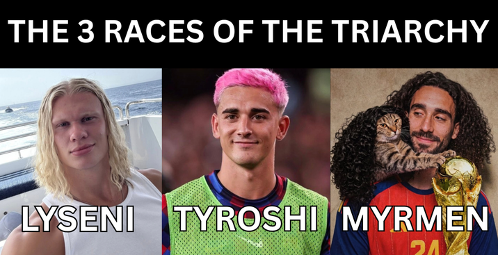 THE 3 RACES OF THE TRIARCHY LYSENI TYROSHI MYRMEN ЭЛ