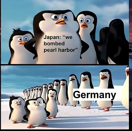 Japan: "we bombed pearl harbor" Germany