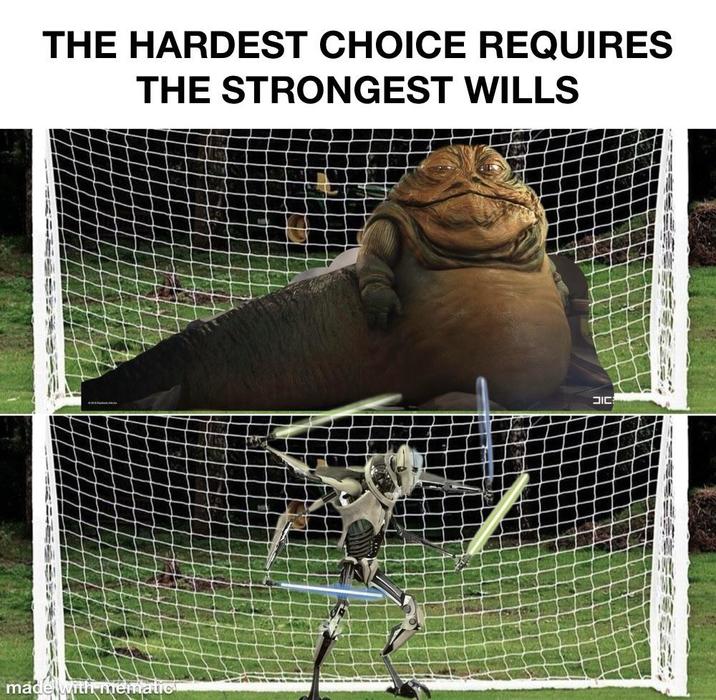 THE HARDEST CHOICE REQUIRES THE STRONGEST WILLS madel with mematic JIC