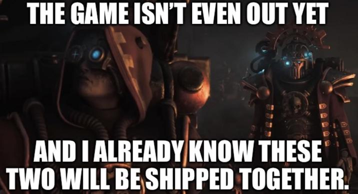 THE GAME ISN'T EVEN OUT YET AND I ALREADY KNOW THESE TWO WILL BE SHIPPED TOGETHER.