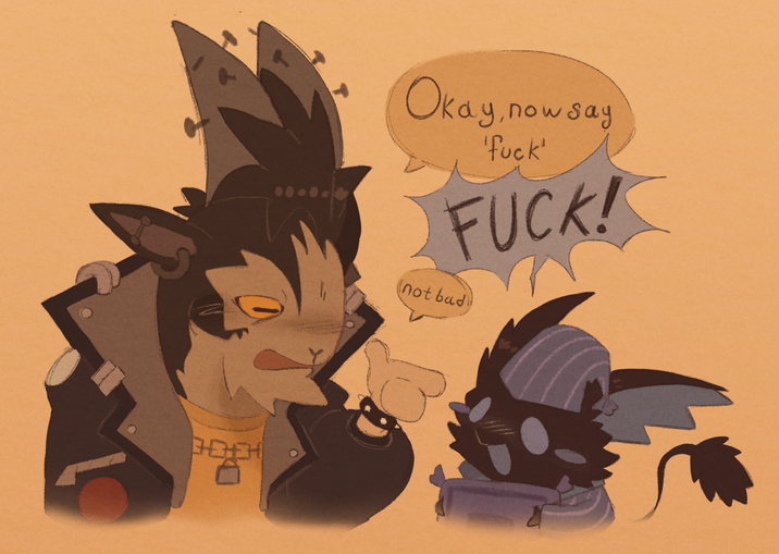 HEHEH Okay now say 'f---' F---! (not bad))
