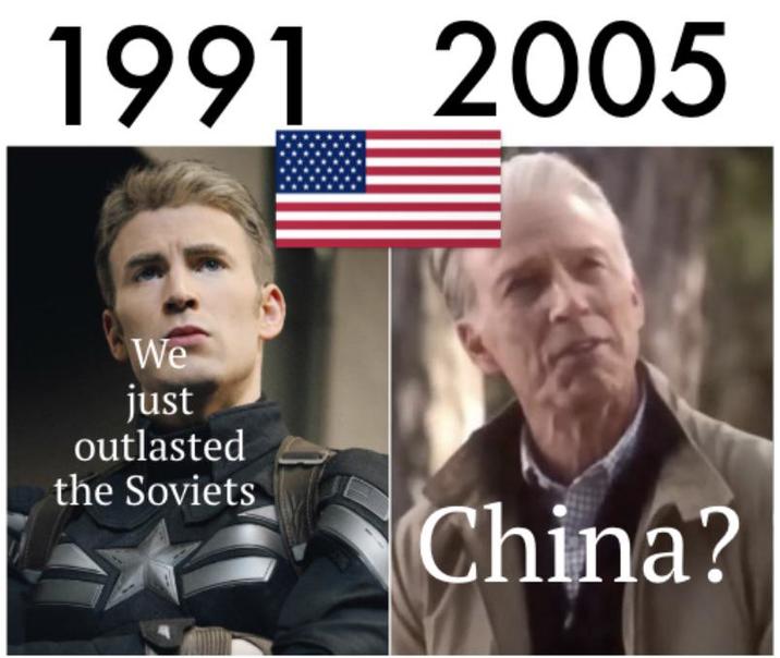 1991 2005 We just outlasted the Soviets China?