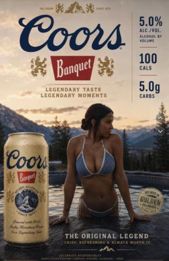 THE LEGEND SINCE 1873 Coors Banquet LEGENDARY TASTE LEGENDARY MOMENTS 5.0% ALC./VOL. ALCOHOL BY VOLUME 100 CALS 5.0g CARBS Coors Banquet GOLDEN, COLORADO BREWED IN GOLDEN COLORADO SINCE 1873 Brewed with 100% Rocky Mountain Wister for a Legendary T THE ORIGINAL LEGEND CRISP, REFRESHING & ALWAYS WORTH IT. CELEBRATE RESPONSIBLYS 62024 COORD BREWING COMPANY, GOLDEN COLORADO BEEN