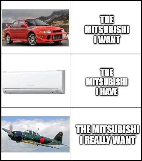 THE MITSUBISHI IWANT THE MITSUBISHI OHAVE THE MITSUBISHI I REALLY WANT