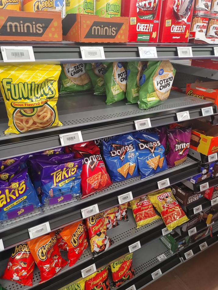 Cheela minis FUNICAS BRAND Onion Flavored Ri kis BLUE HEAT SFUN! FUNDO FUNIONS C minis -batcrack CHEEZ-IT WHITE cheddar recheddar 100% CHEEZAT ORIGINAL Eks Bread nutel TATO CHIPS PO Prom POT CHI Cre Sant Caram Grot CRUNCH POTATO CHIPS Ontos Takis BLUE HEAT orite boritas Doritas ΠΕΡ Dorita Takis Takis hegy Crunchy Cheet Crunch Flam Flamin HESTER Flamin' Ho Flamin 36 HERSHEYS Reese's SIZE Rees BAS CLP nutela Case QTY nu