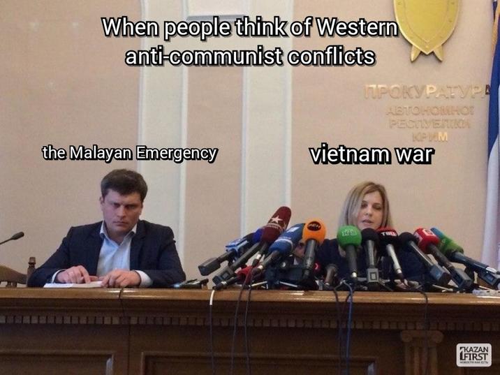 When people think of Western anti-communist conflicts ПРОКУРАТУРА АВТОНОМНО PECTVENIK KPMM the Malayan Emergency vietnam war KAZAN LFIRST новости кли есть