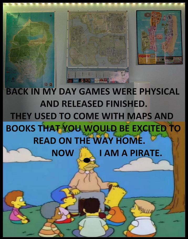 LOS SANTOS & BLAINE COUNTY WHETSTONE FLINT COUNTY SAN ANDREAS SIGHTS POINTS OF INTEREST Q G COUNT To the FOOD & SHOPPING Chuting DOWNTOWN LITTL Inquirer SPECIAL VICE TY ORIENTATION VICE POINT OCEAN BACK IN MY DAY GAMES WERE PHYSICAL AND RELEASED FINISHED. THEY USED TO COME WITH MAPS AND BOOKS THAT YOU WOULD BE EXCITED TO READ ON THE WAY HOME. NOW I AM A PIRATE. Σ www