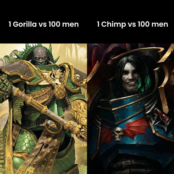 1 Gorilla vs 100 men 1 Chimp vs 100 men