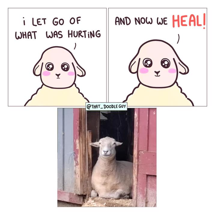 i LET GO OF WHAT WAS HURTING 1 AND NOW WE HEAL! @ ) @THAT DOODLE GUY