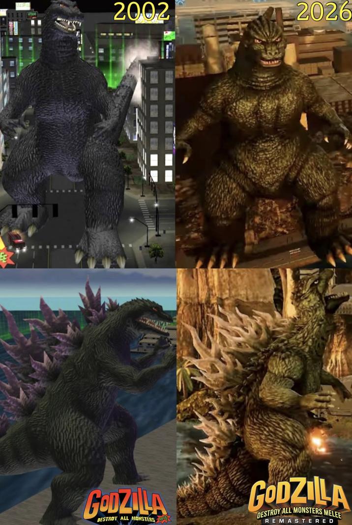 E 2002 2026 GODZILLA DESTROY ALL MONSTERS M GODZILLA DESTROY ALL MONSTERS MELEE REMASTERED