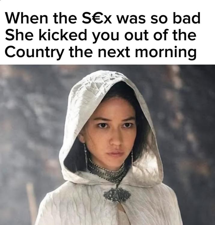 When the SЄx was so bad She kicked you out of the Country the next morning