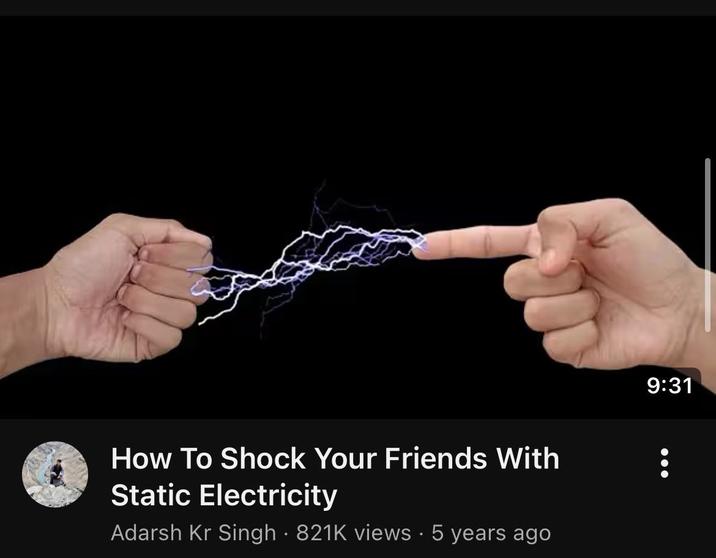 How To Shock Your Friends With Static Electricity Adarsh Kr Singh 821K views • 5 years ago 9:31