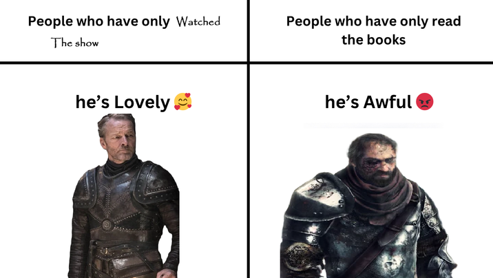 People who have only Watched The show People who have only read the books he's Lovely he's Awful
