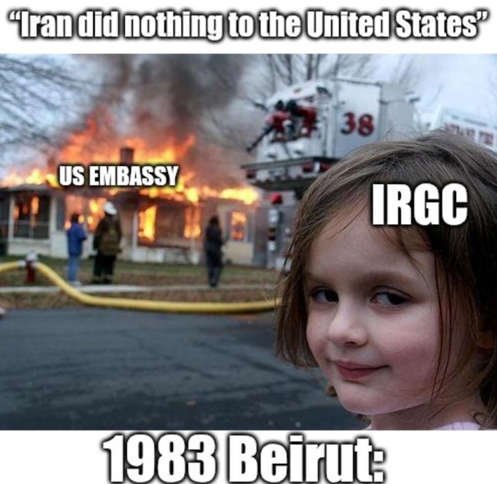 "Iran did nothing to the United States" US EMBASSY 38 IRGC 1983 Beirut: