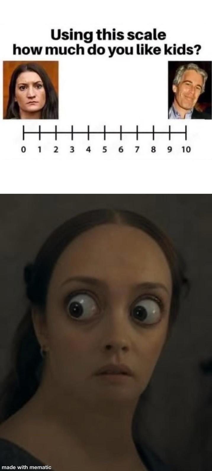 Using this scale how much do you like kids? H H 0 1 2 3 4 5 6 7 8 9 10 made with mematic