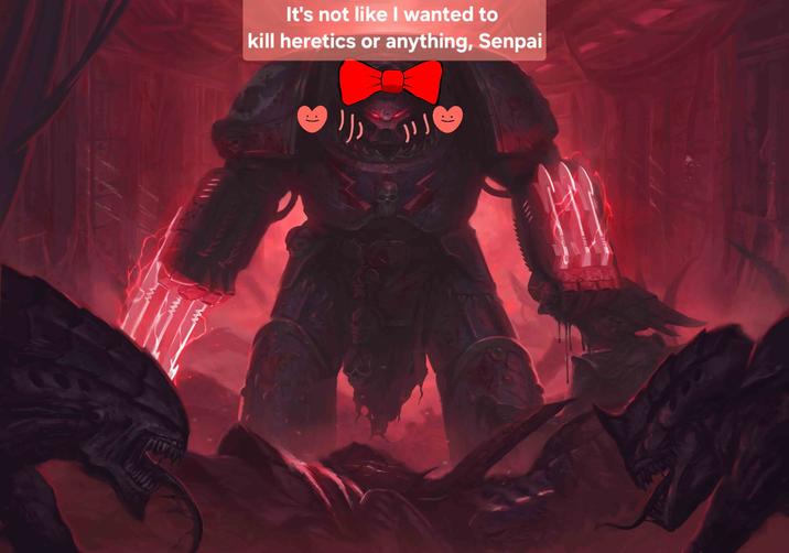 It's not like I wanted to kill heretics or anything, Senpai داا 川 www
