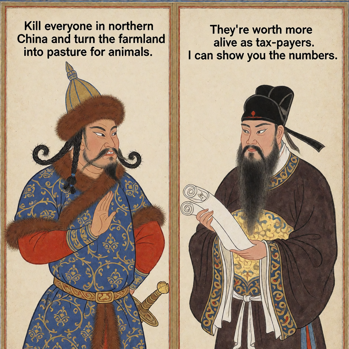 Kill everyone in northern China and turn the farmland into pasture for animals. They're worth more alive as tax-payers. I can show you the numbers.