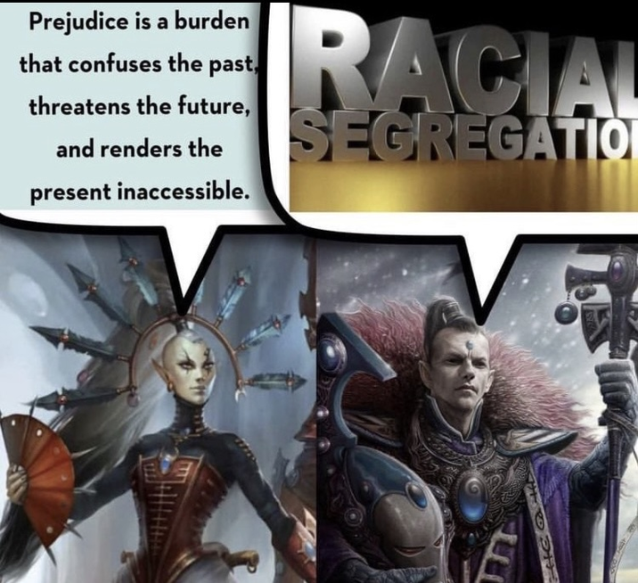 Prejudice is a burden that confuses the past threatens the future, and renders the present inaccessible. RACIAL SEGREGATION
