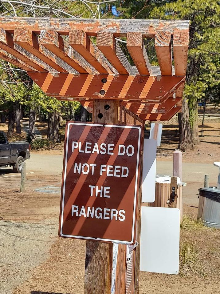 PLEASE DO NOT FEED THE RANGERS