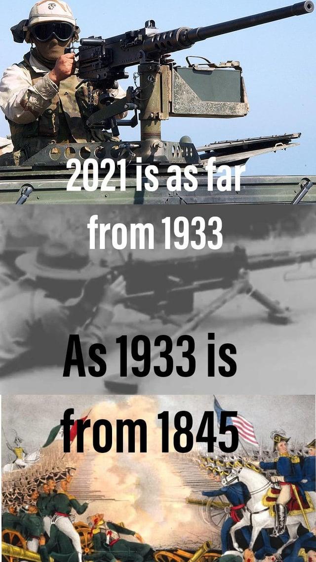 2021 is as far from 1933 As 1933 is from 1845