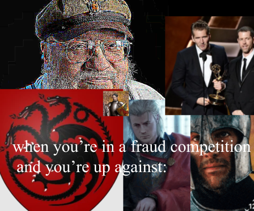 when you're in a fraud competition and you're up against: