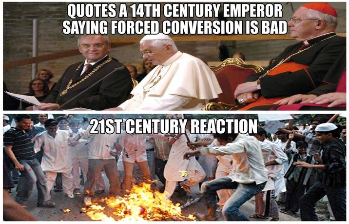 QUOTES A 14TH CENTURY EMPEROR SAYING FORCED CONVERSION IS BAD 21ST CENTURY REACTION