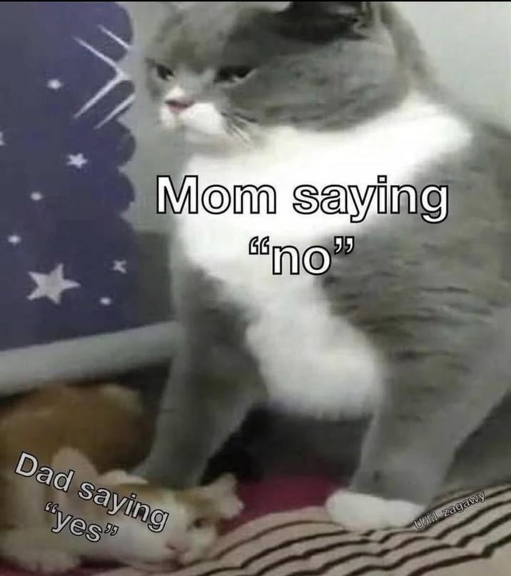 Mom saying GG 66 no95 Dad saying "yes" Uil zagawy
