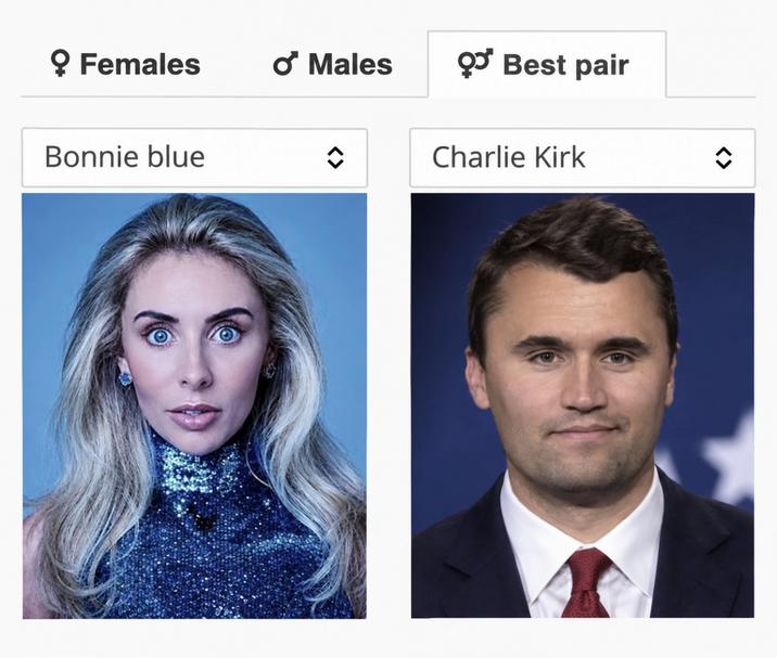 ? Females ở Males * Best pair Bonnie blue Charlie Kirk