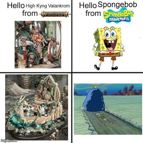 Hello High Kyng Valankrom from-W Hello Spongebob from SpongeB SQUAREPANTS imgflip.com