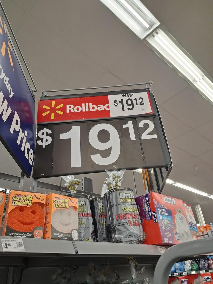 SA $ Was: Rollbac $1912 1912 yday Price Special Scrub Daddy Scrub Daddy ute R TUFF ALLON TRACTO DA VIAY 55 Bru SUPER TU 55 GALL CONTRAC BAG Flex Texture Scrubber Soft in W SCRUB DADDY MONSTER $448 Fletter Acrubber US 20 BAGS & TIES 3FTX 55 GALLON SITE 14 11 Hefty ULTRA STRONG Tall Kitchen 6-1 Hefty ULTRA STRONG Tabuloso Hefty Hefty