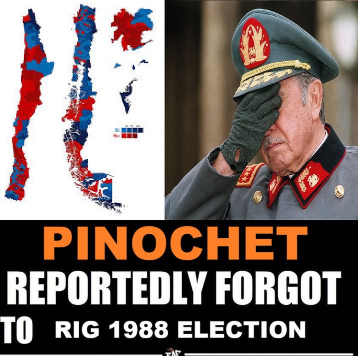 1 PINOCHET REPORTEDLY FORGOT TO RIG 1988 ELECTION