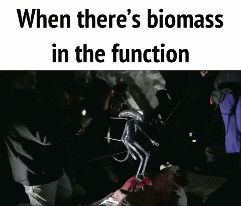 When there's biomass in the function