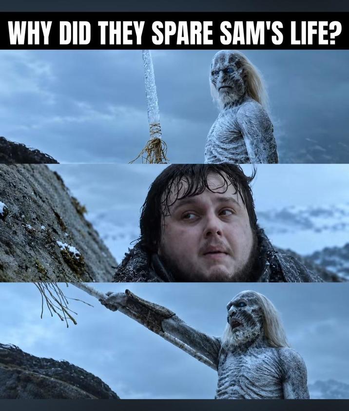 WHY DID THEY SPARE SAM'S LIFE? KX