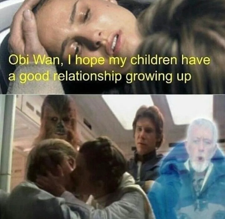 Obi Wan, I hope my children have a good relationship growing up