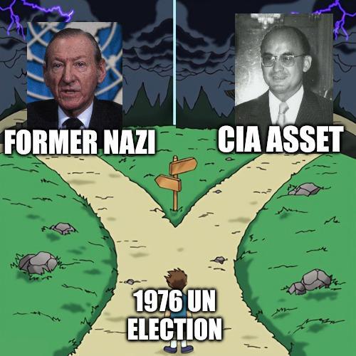 FORMER NAZI CIA ASSET 1976 UN ELECTION