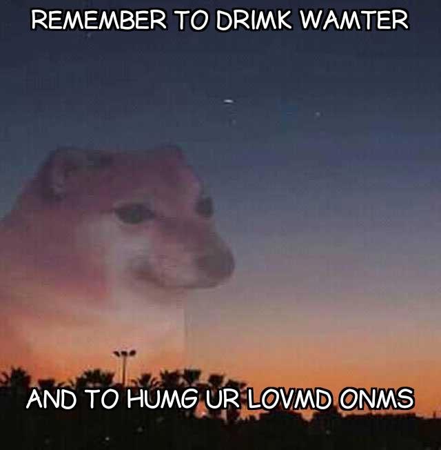 REMEMBER TO DRIMK WAMTER AND TO HUMG UR LOVMD ONMS